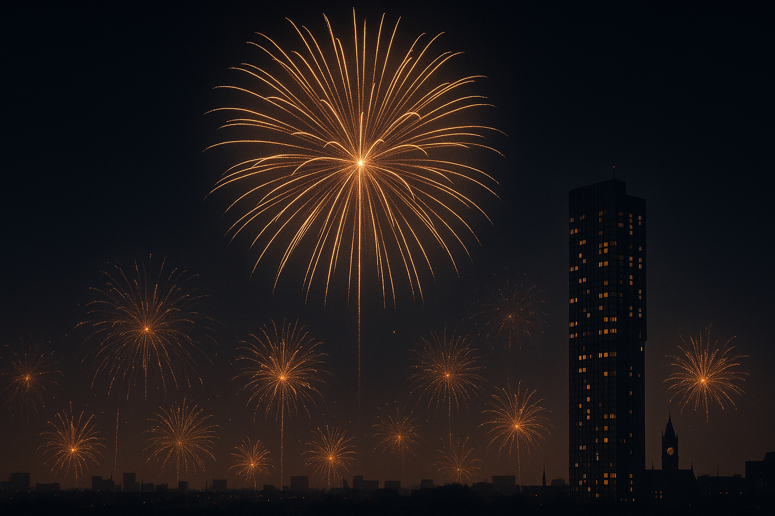 Fireworks over Manchester
